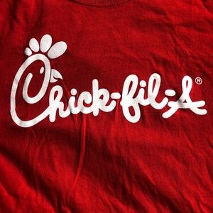 red chick fil a logo t shirt